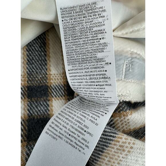 Old Navy Shacket Size Petite S Flannel Plaid Long Utility Outdoor Soft Brushed​ - Picture 12 of 13